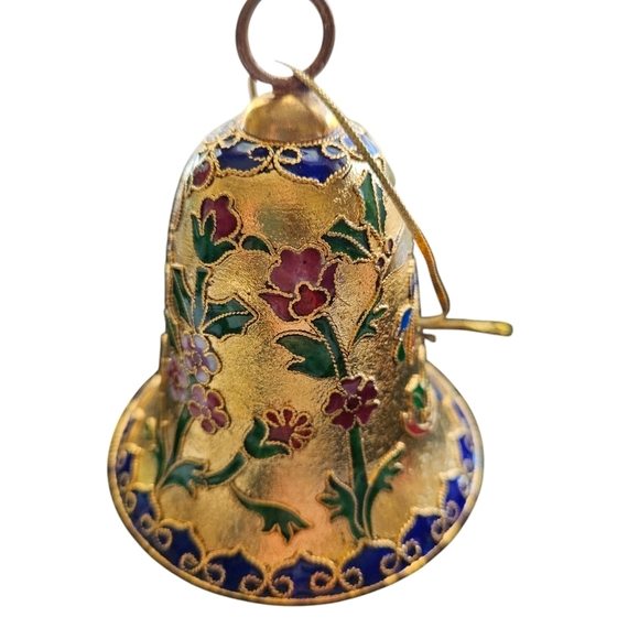 Vintage Cloisonne handpainted enameled brass bell. - Picture 1 of 5